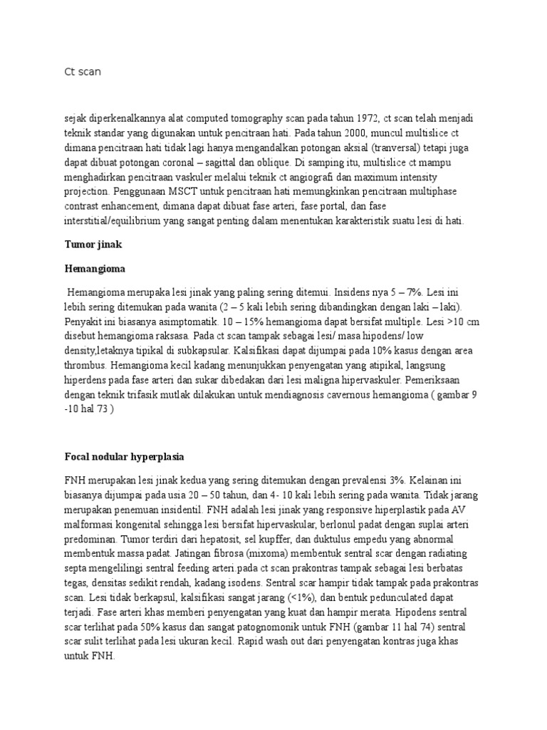 Nodul Hipodens pada CT Scan Hati | PDF | Kesehatan Holistik | Sains ...