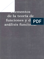 Elementos de La TeorIa de Funciones y Del Analisis Funcional