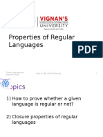 Properties of Regular Languages and Automata Theory