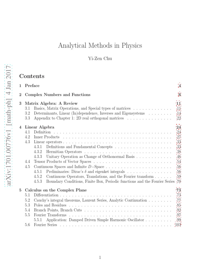 Analytical Methods in Physics | PDF | Eigenvalues And Eigenvectors ...
