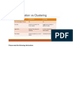 Classification vs Clustering