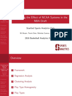 Predicting NBA Player Performance Based On Collegiate Offensive Systems