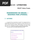 Literatura - Aula 24 - Modernismo no Brasil - 2ª fase (poesia)