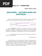 Literatura - Aula 13 - Realismo-Naturalismo em Portugal