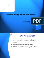 Non-Native Language Teachers in ESL Courses