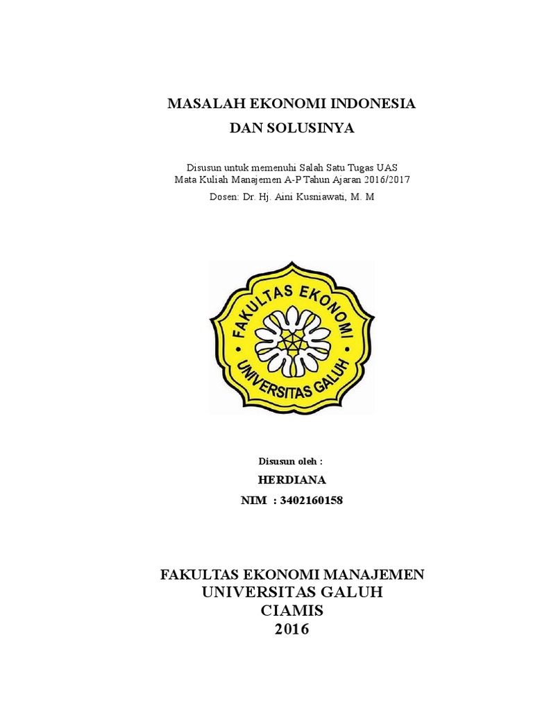 contoh essay tentang perekonomian indonesia