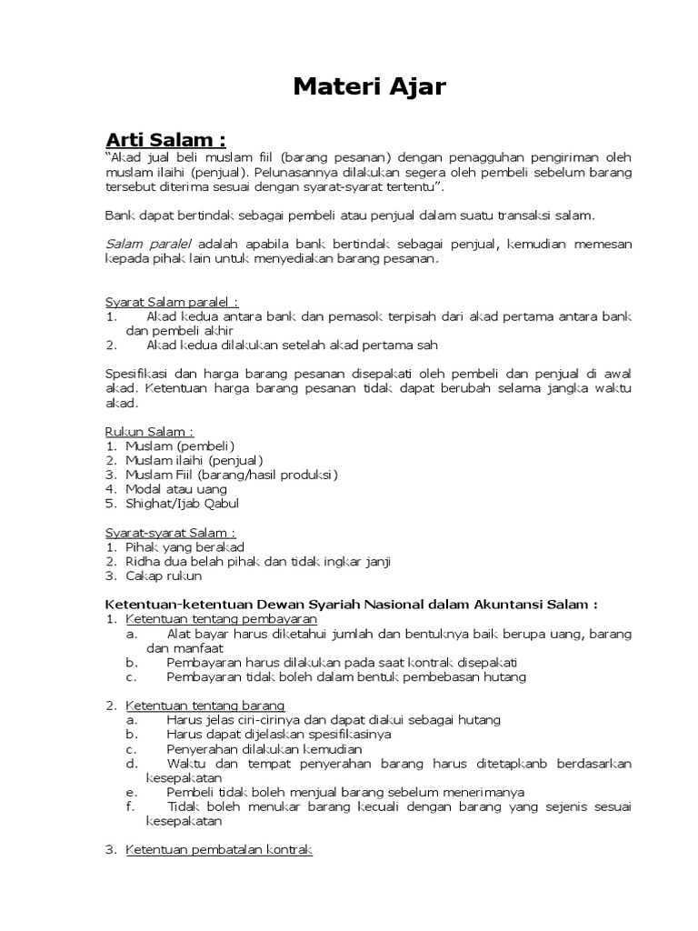 Materi Salam