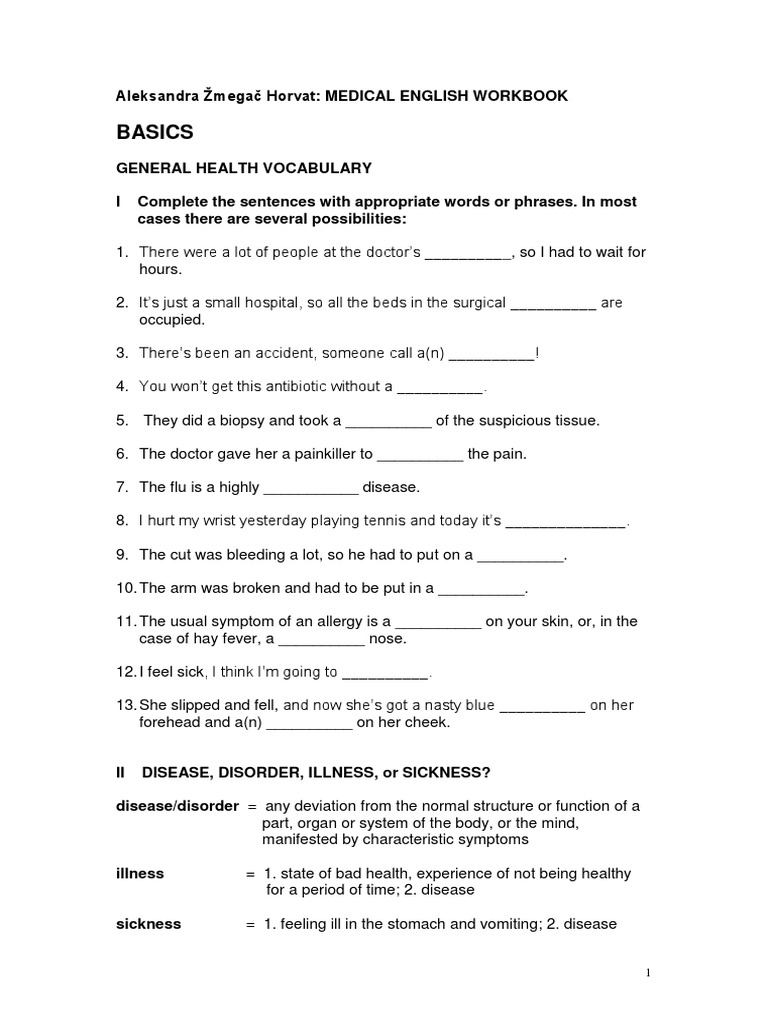 Medical English | PDF | Anemia | Osteoporosis