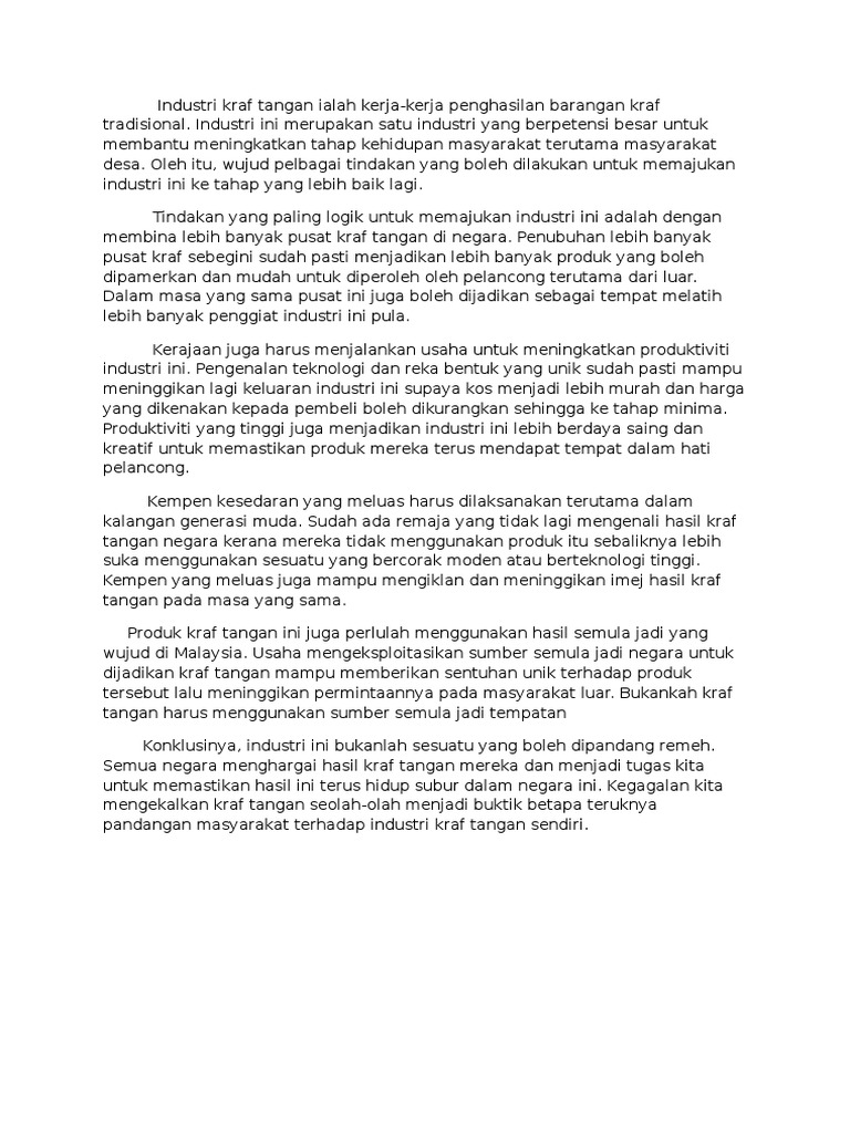 Cara Memajukan Kraftangan Negara Pdf