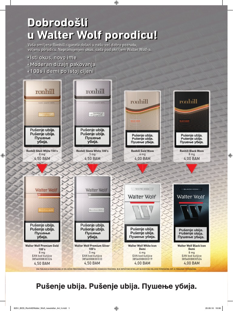 ronhill cigarettes Ronhill Cigarettes Now Under Walter Wolf | PDF
