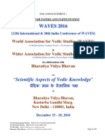 WAVES 2016: Scientific Aspects of Vedic Knowledge"