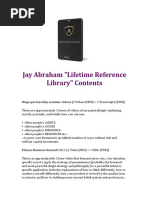 The Hard Drive Jay Abrahams Lifetime Reference Library Contents