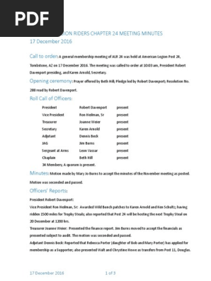 ALR Minutes December 2016