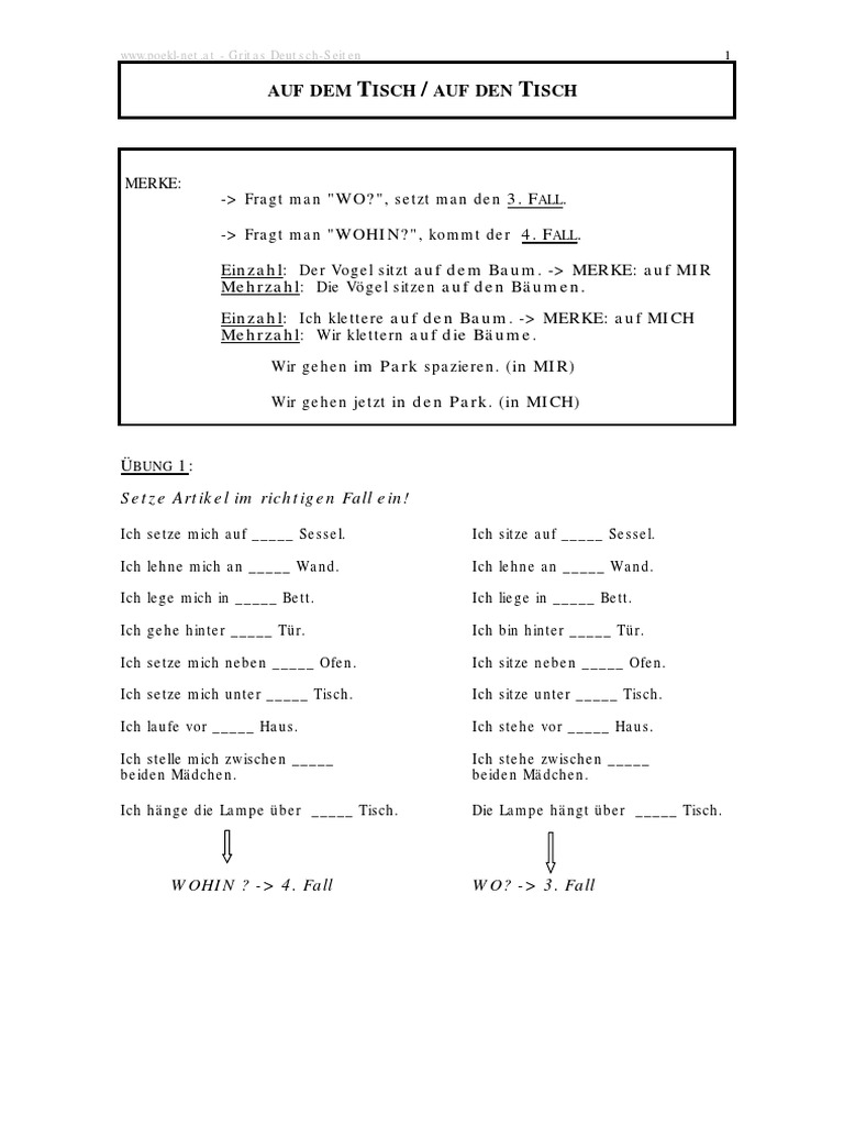 Dativ Oder Akkusativ