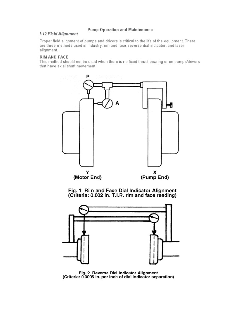 Proper Pump and Driver Alignment A Guide to the Reverse Dial Indicator Method PDF Pump
