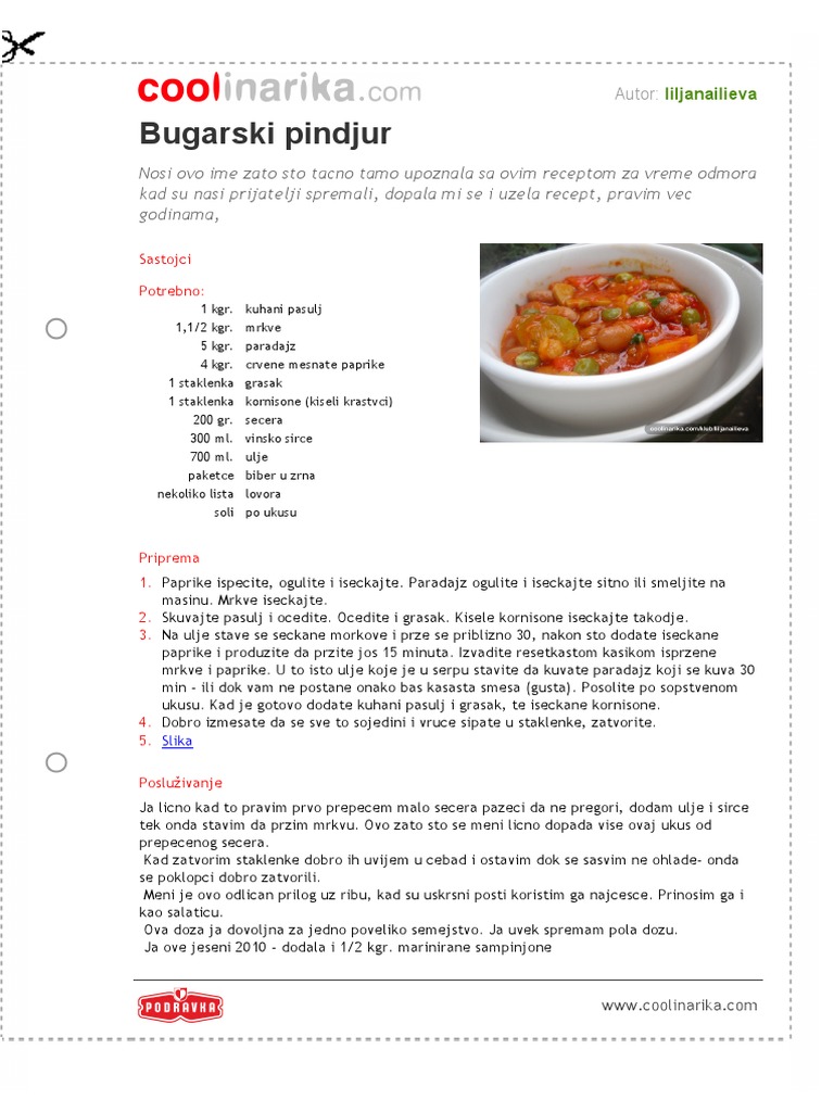 Bugarski Pindjur | PDF