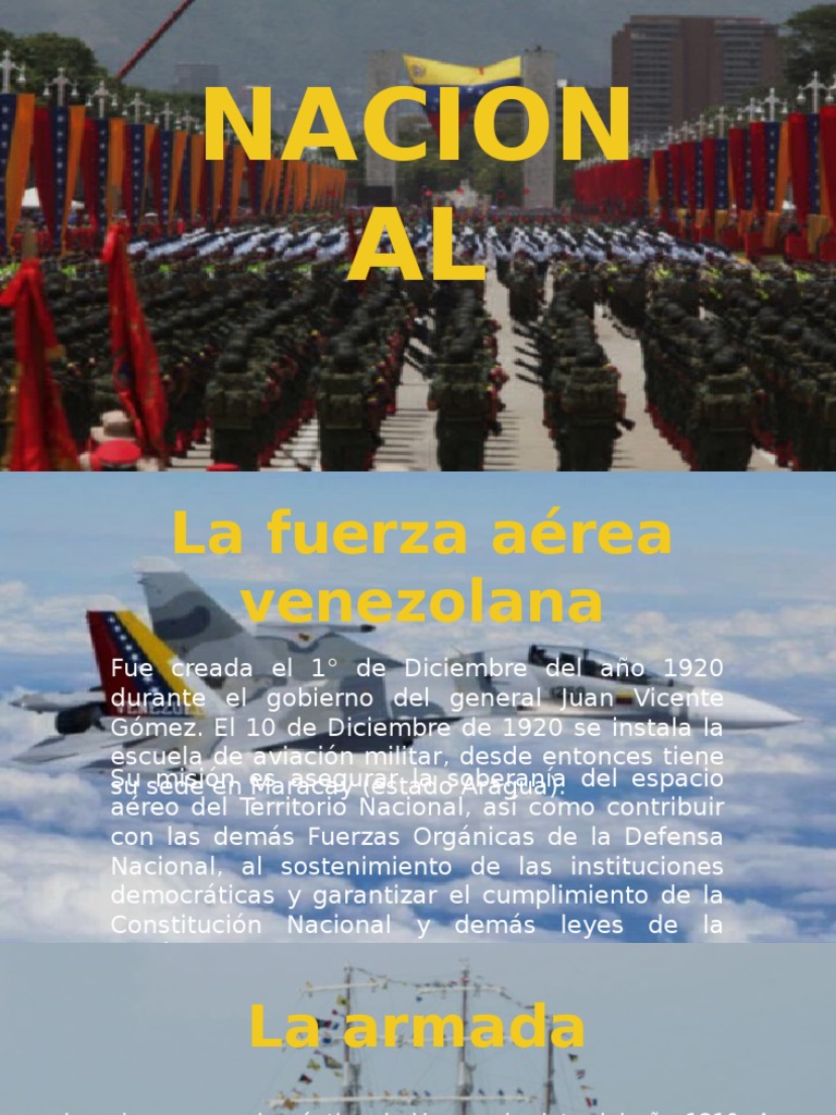 Historia y funciones de la Fuerza Armada Venezolana | PDF | Venezuela ...