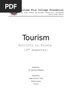 Tourism: Activity in Finals (2 Semester)