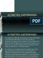 ALTIMETRIA SUBTERRANEA