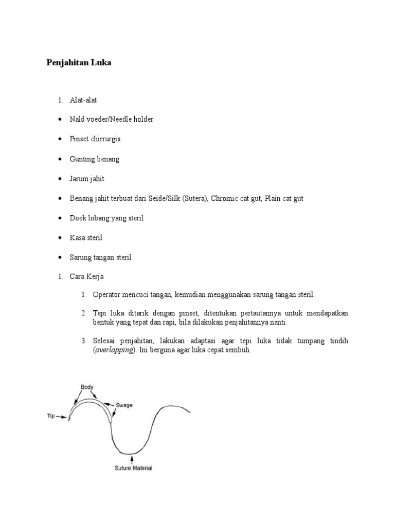 Macam macam Jahitan Luka Macam macam Jahitan Luka