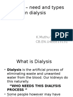 Dialysis - Need and Types in Dialysis - 13131