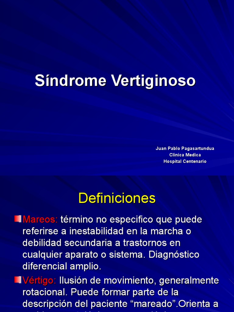 Sindrome Vertiginoso | PDF | Vértigo | Migraña