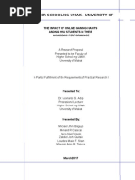 Download THE IMPACT OF ONLINE GAMING HABITS IN THE ACADEMIC PERFORMANCE AMONG HSU STUDENTS by Maurein Tepace SN337456797 doc pdf