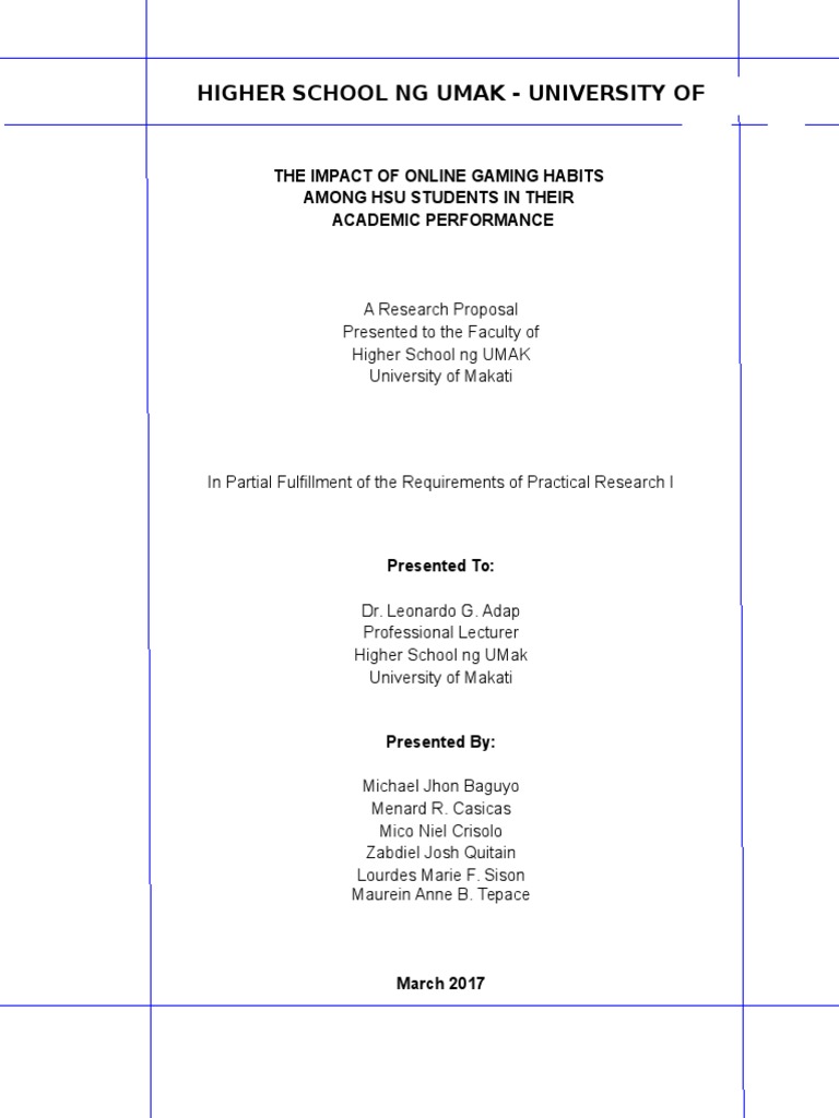 The Impact Of Online Gaming Habits In The Academic Performance Among