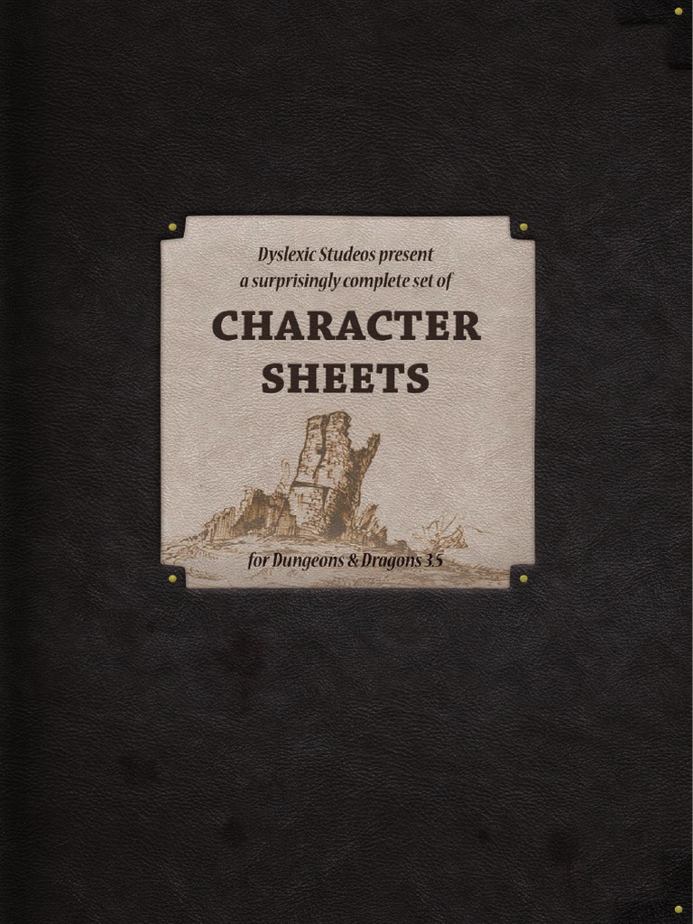 Character Sheet 3.5 PDF | PDF | Dungeons &amp; Dragons | Gary Gygax Games