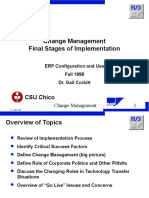 Change Management Final Stages of Implementation: CSU Chico