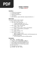 Chapter 2 Summary: Identifiers