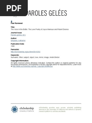 Escholarship Uc Surrealism Poetry