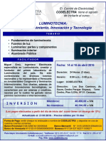 Curso Luminotecnia CODELECTRA 2016