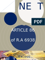 Allocation and Distribution of Net Surplus