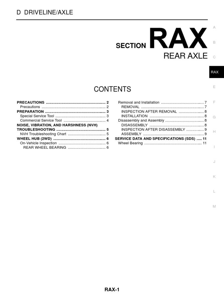 Rax PDF | PDF | Axle | Bearing (Mechanical)