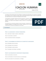 Asignatura - Comunicacion Humana