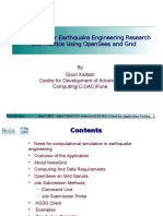 Simulation For Earthquake Engineering Research and Practice Using Opensees and Grid
