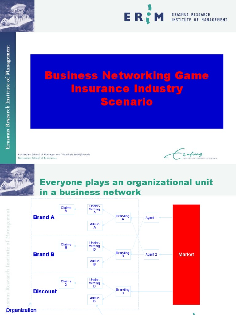Business Networking Game Insurance Industry Scenario PDF