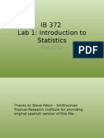 IB372 FA10 Lab01 Intro Statistics Presentation
