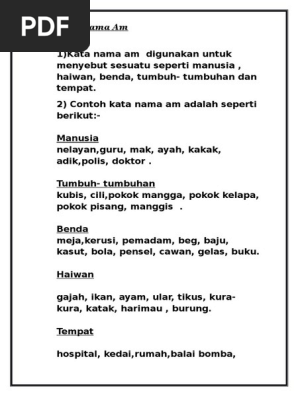 Kata Nama Am Dan Khas  PDF