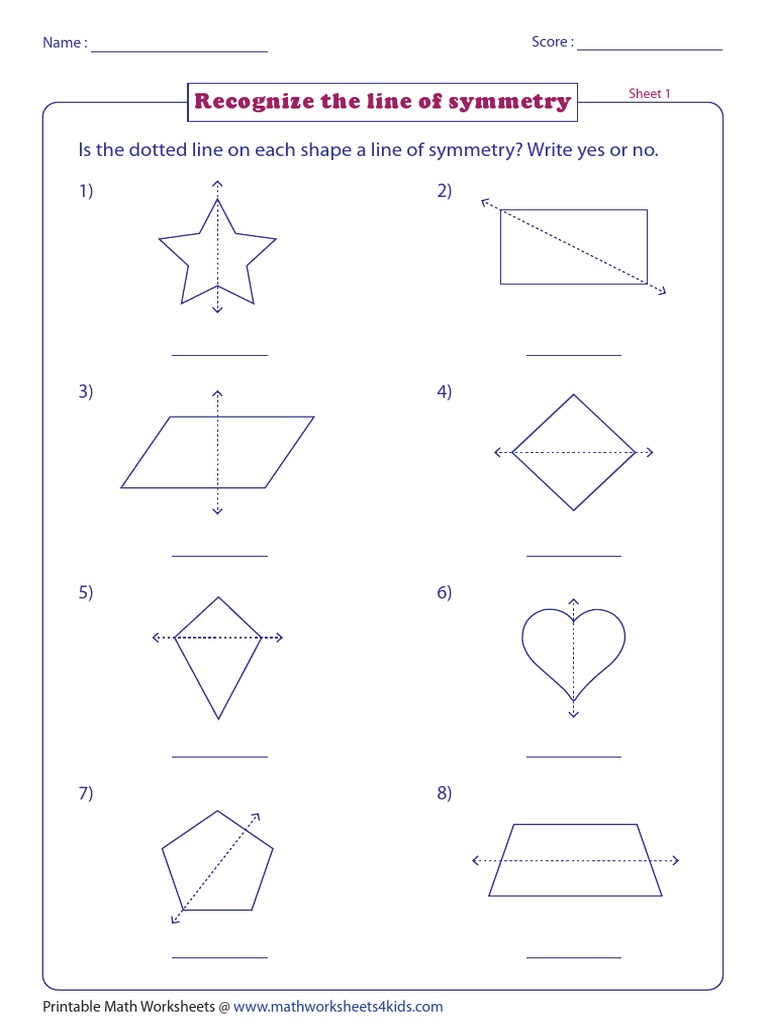 symmetry homework year 5