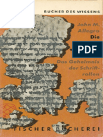 Allegro, John - Die Botschaft Vom Toten Meer - Das Geheimnis Der Schriftrollen (1957, 189 S., Text)