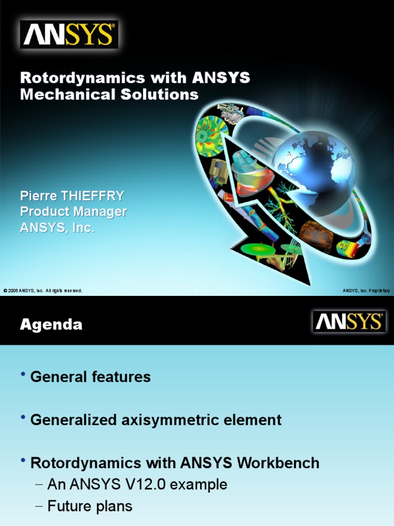 Rotor Dynamics With ANSYS Mechanical Solutions | PDF | Rotation ...