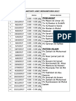 Pengakap: Unit Kokurikulum SK Bendang Kering Jadual Aktiviti Unit Beruniform 2017