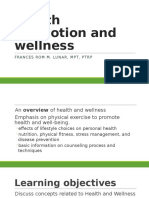 Health Promotion and Wellness - Orientation
