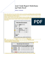 Membuat Format Cetak Raport Sederhana Dengan Vlookup Pada Excel