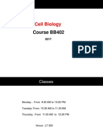 Cell Biology Course Distribution-2017