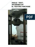 Tensile Test: Performed by Universal Testing Machine