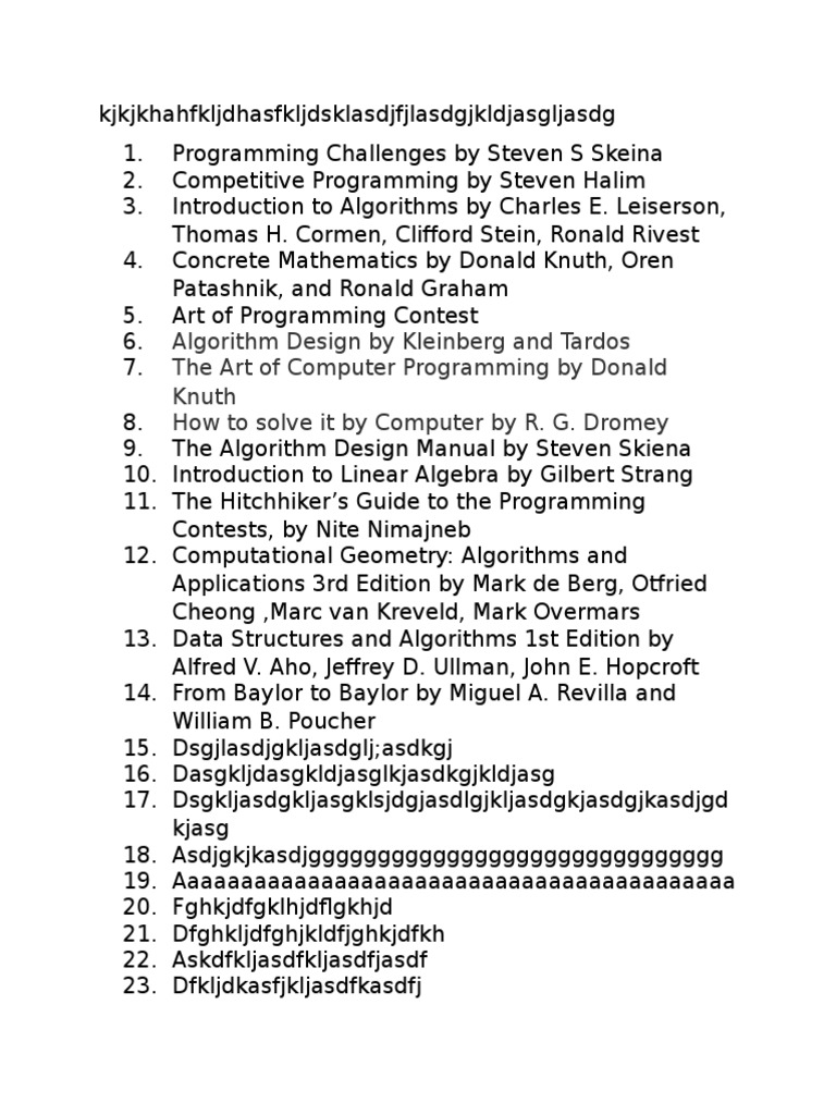 Essential Programming Books List | PDF