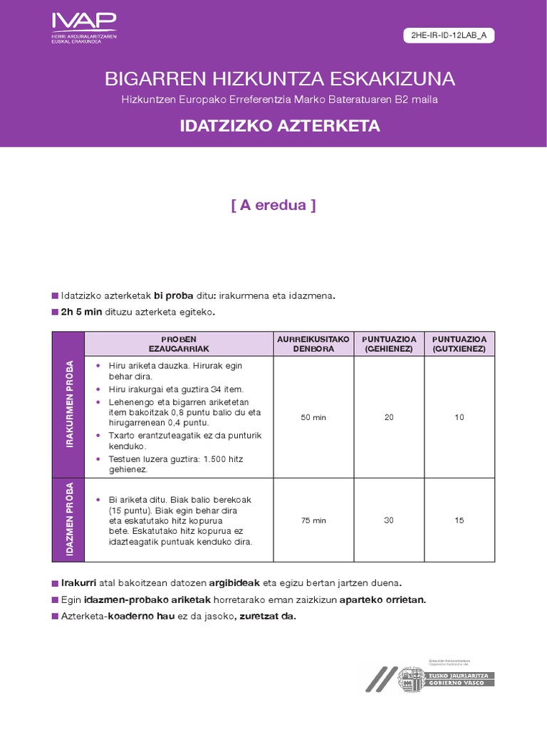 2015 Azterketa IVAP | PDF